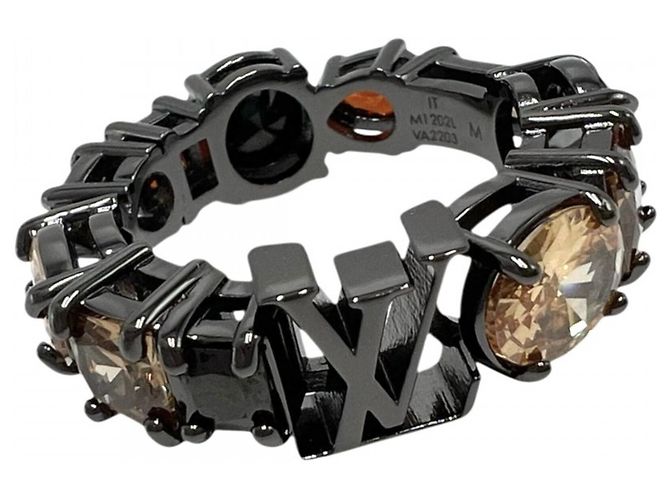 Louis Vuitton Men's Band Ring Black Orange