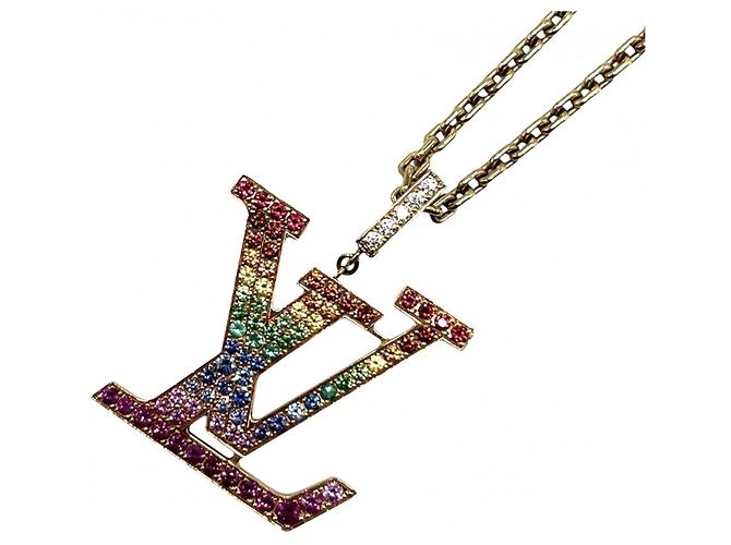 Colar com Pingente Louis Vuitton Dourado