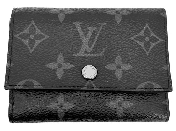 Louis Vuitton Monogram Eclipse Tri-fold Wallet Black