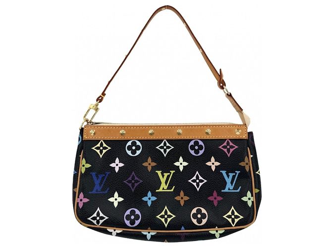 Louis Vuitton Monogram Multicolore Handbag Black Multiple colors