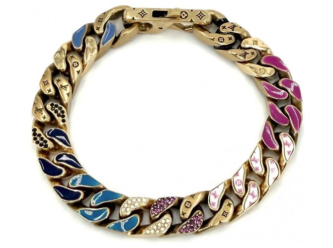 Louis Vuitton Monogram Charm Armband Weiß Mehrfarben