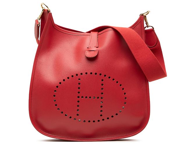 Hermès Red Courchevel Evelyne I 33 Rouge