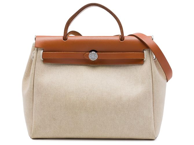 Hermès Beige Toile Herbag PM