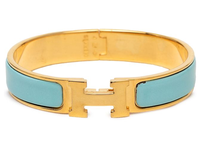 Bracciale Hermès Blue Narrow Enamel Clic H GM 