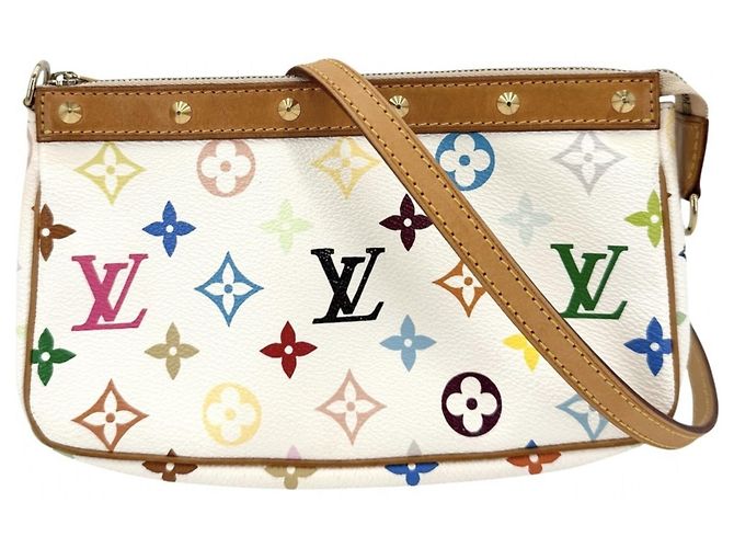 Borsa a tracolla Louis Vuitton Monogram Multicolore Bianco