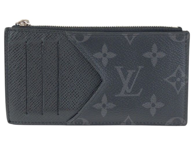 Louis Vuitton Monogram Eclipse x Taiga Card Case Black