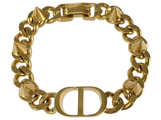 Christian Dior Gold Plated Charm Bracelet Golden