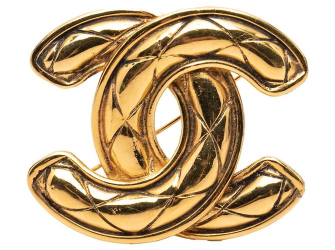 Spilla Chanel Coco Mark Matelassé D'oro