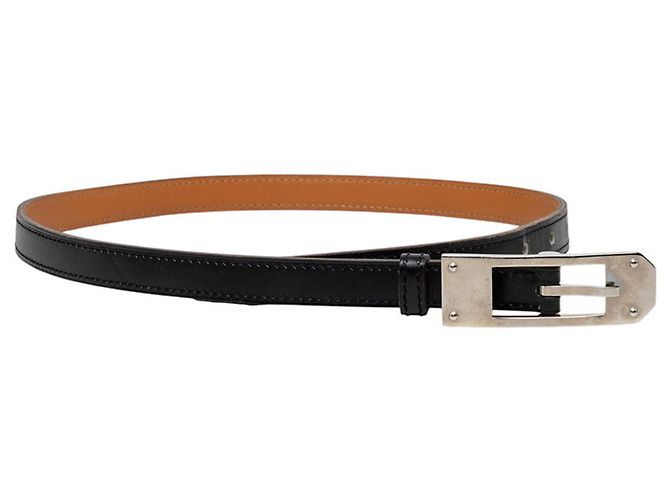 Hermès Hermes Kelly Ardion Gürtel, Größe 65 Braun Schwarz