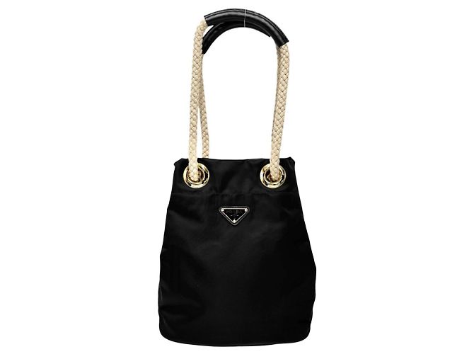 Piccola borsa a secchiello Mariner di Prada Nero