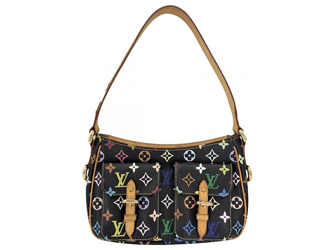 Bolsa de Ombro Louis Vuitton Lodge PM Preto Multicor