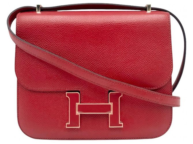 Hermès Bolso de hombro Hermes Constance Mini Roja