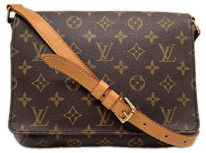 Borsa a tracolla Louis Vuitton Monogram Musette Tango Marrone
