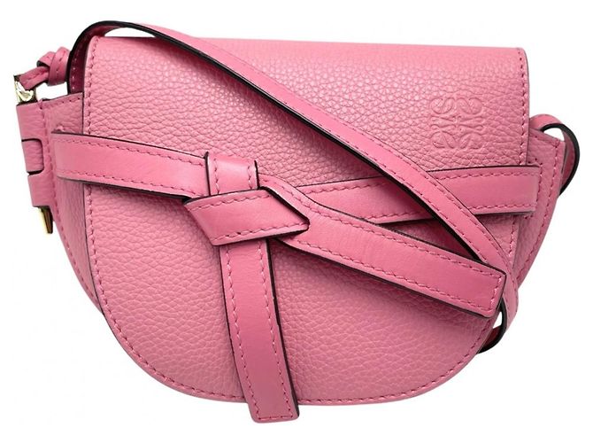 Mini bolso de hombro Loewe Anagram Gate Rosa