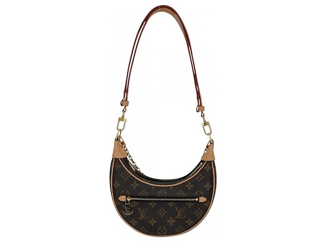 Bolsa de ombro Monogram Loop feminina Louis Vuitton Marrom