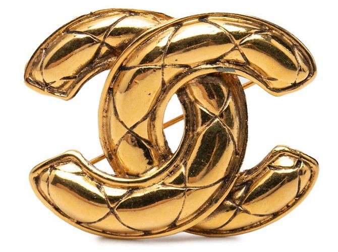Spilla Vintage Chanel Coco Mark D'oro