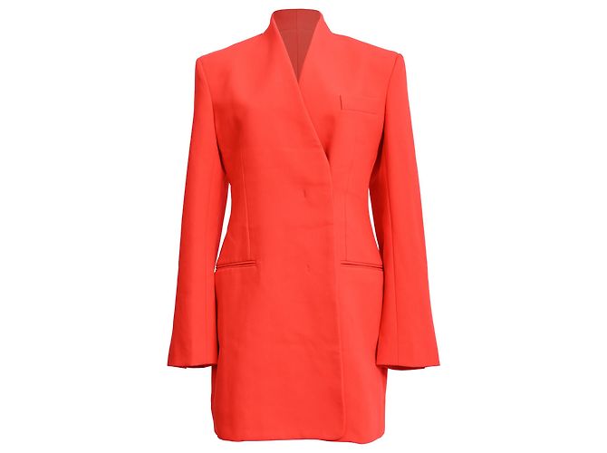 Salvatore Ferragamo Ferragamo Fitted Blazer in Red Wool
