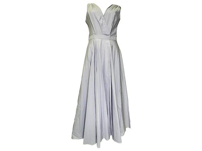 Autre Marque Vestido midi de decote em V Alexander Mcqueen em algodão roxo