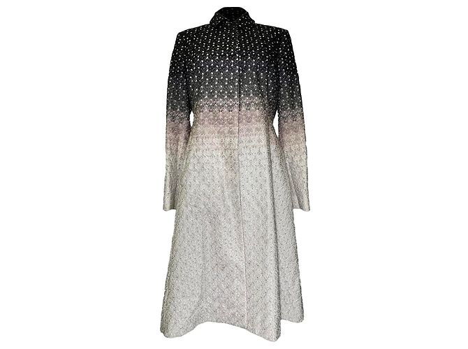 Missoni Gradient Patterned Flared Coat in Multicolor Rayon Multiple colors