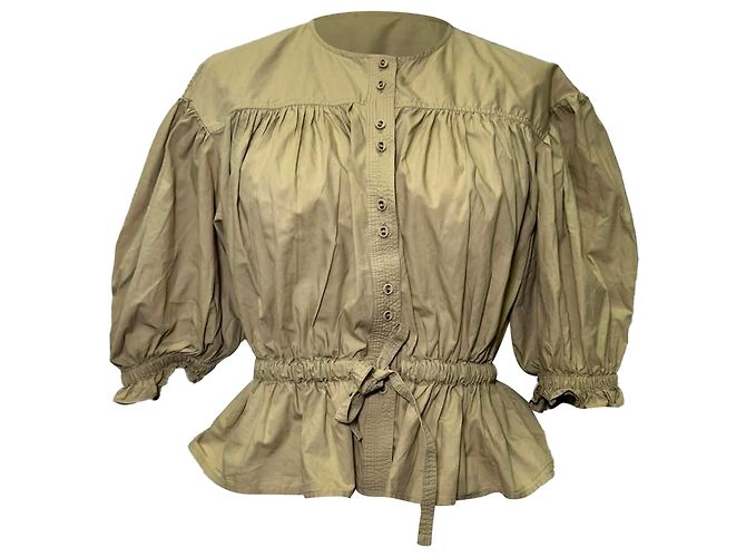 Ulla Johnson Minnie Bluse aus gelber Baumwolle