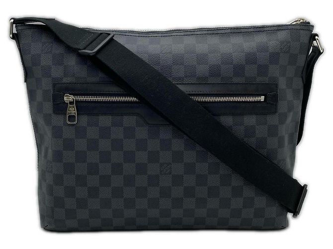 Louis Vuitton Damier Graphite Mick MM N41106 Schultertasche Schwarz