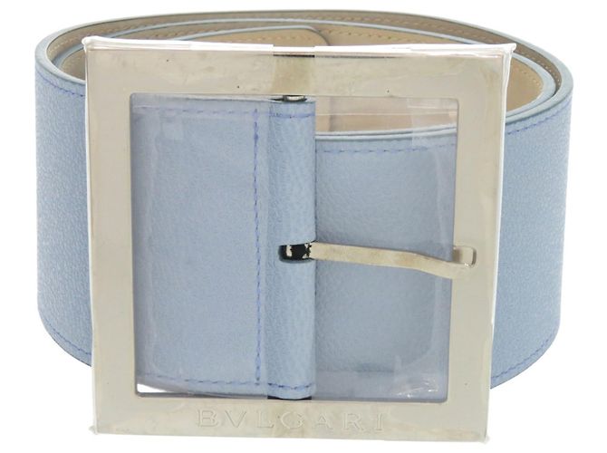 Bulgari Bvlgari Square Buckle Belt Light blue