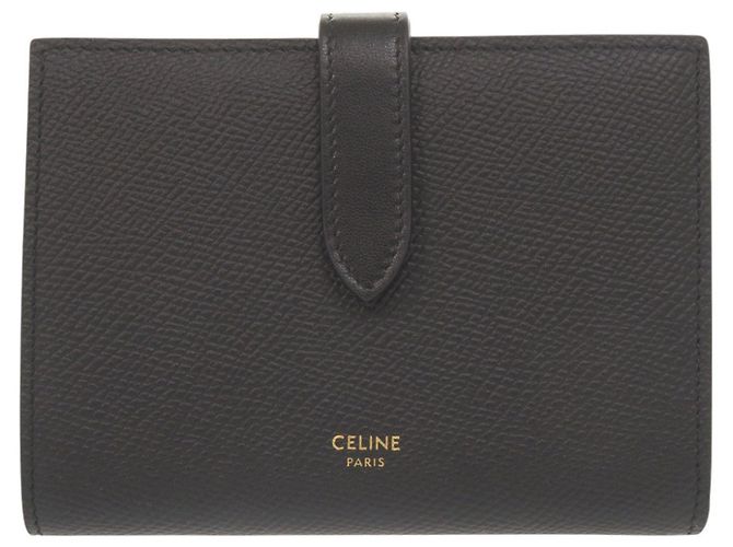 Edge Céline Celine Medium Strap Wallet in Black Leather