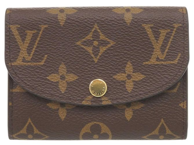 Cartera bi-fold Louis Vuitton Rosalie Monogram Castaño Fucsia Monograma