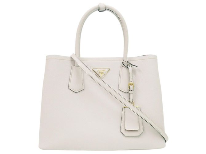 Borsa 2-Way Saffiano Triangle di Prada Rosso Crudo