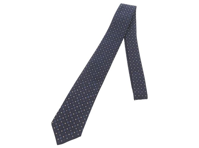 Louis Vuitton Monogram Gradient Dots Silk Tie Navy blue