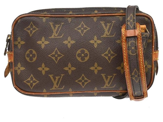 Louis Vuitton Pochette Marly Bandouliere Monogram Canvas medium Marrone