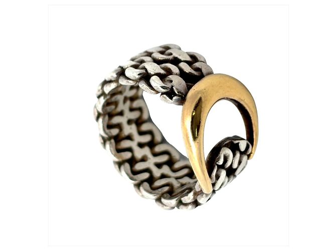 Hermès Hermes Sangle de Ring Silber Golden 