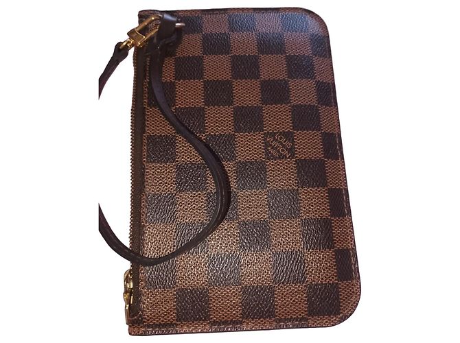 Louis Vuitton Pochette Damier Ebene Marrone
