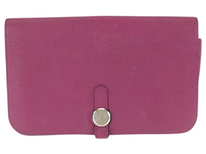 Hermès Hermes Dogon GM Long Wallet Pink Purple