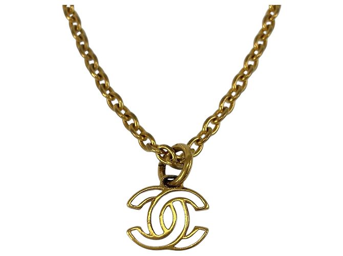 Collana Chanel Vintage Coco Mark placcata oro D'oro