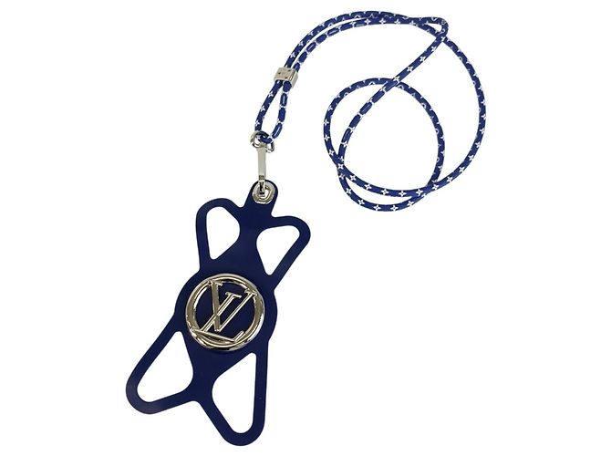 Portacellulare Louis Vuitton LV Circle Argento Blu