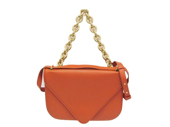 Bottega Veneta Mount Leather Small Naranja