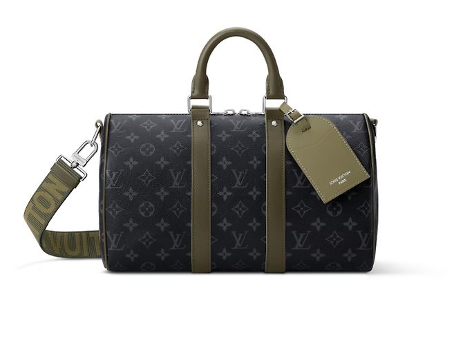 Louis Vuitton Keepall 35 Monogram Eclipse Negro Gris 