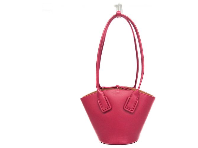 Bottega Veneta Basket Tote Leder Small Pink