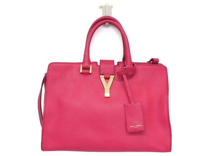 Saint Laurent Classic Y Cabas in pelle Small Rosa
