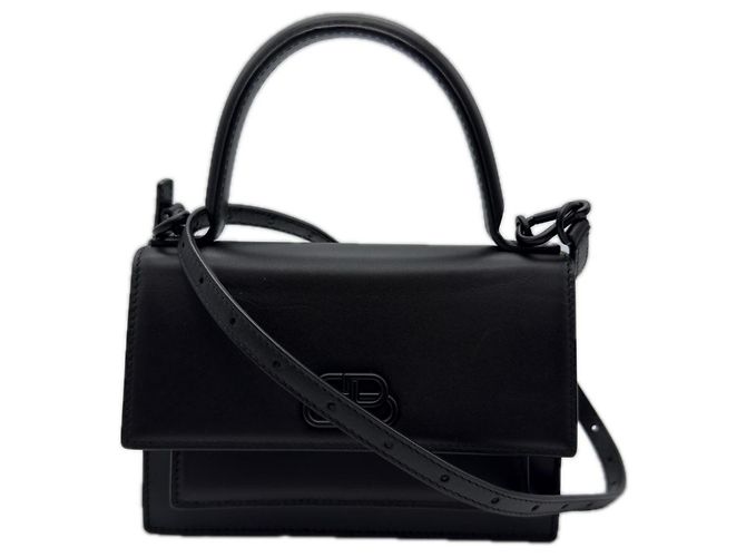 Sac à main BB Logo Sharp XS Balenciaga Noir
