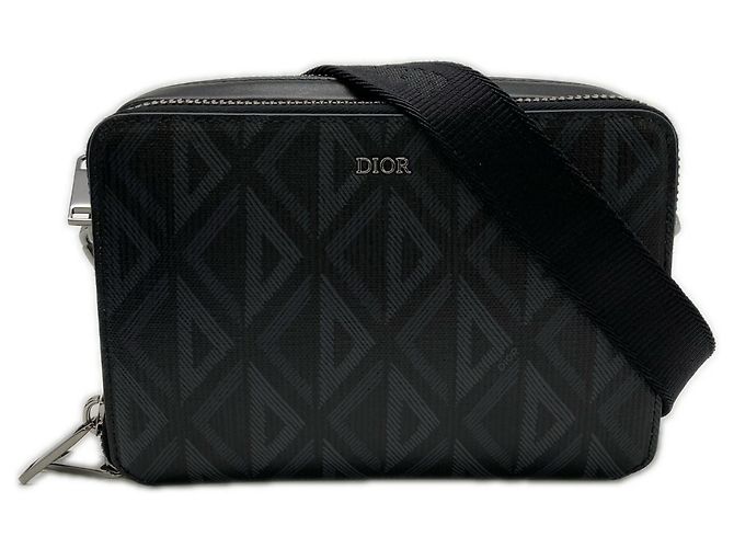 Pochette Messenger Christian Dior CD Diamond Marrom Preto