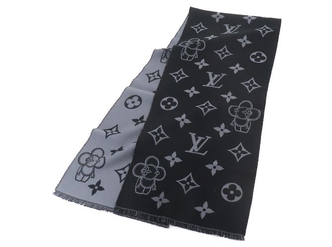 Louis Vuitton Monogram Vivienne Wollschal Braun Schwarz Monogramm