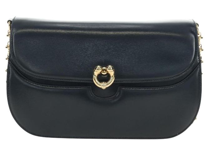 Gucci Chain Flap Leather Blu navy