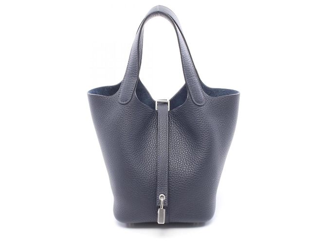 Hermès Bolsa Hermes Picotin Lock PM Azul Azul marinho