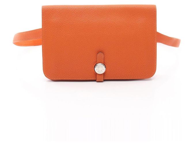 Pochette Hermès Dogon Orange Taille