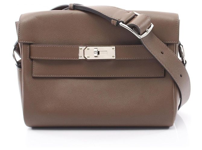 Hermès Bolsa de Ombro Hermes Kelly Messenger PM Marrom