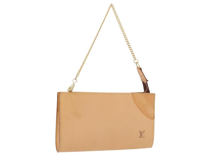 Bucket LOUIS VUITTON Nomad Leder Beutel Tasche PM Beige LV Auth 189290