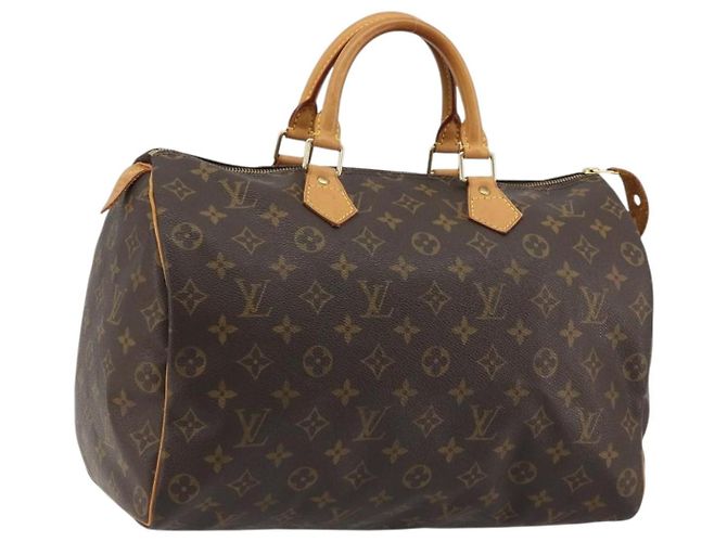 LOUIS VUITTON Bolsa Monogram Speedy 35 M41524 LV Auth BA13692V Monograma