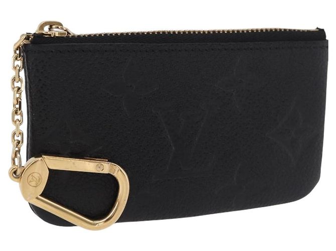 LOUIS VUITTON Monogram Empreinte Pochette Cles Purse Black M28796 Auth 189015V
